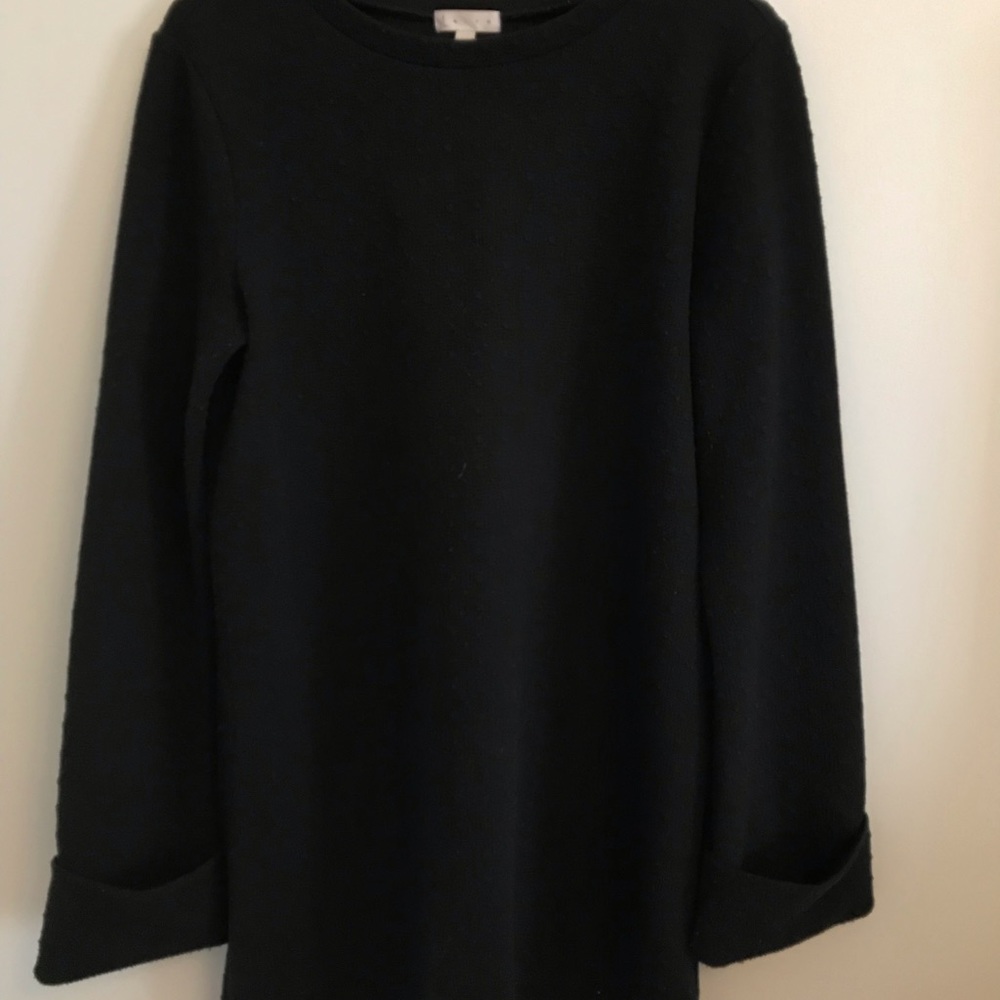 Leith Black Swiss Dot Tunic/Dress Size M